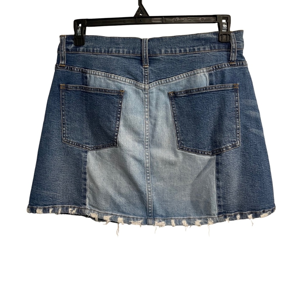 Madewell Mccarren Patchwork Denim Mini Skirt - Bl… - image 4